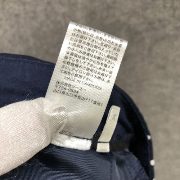 Gu (Uniqlo) Wide Leg Dress Pants Womens M Navy Blue Polka Dot Pleated High Rise - Picture 9 of 10